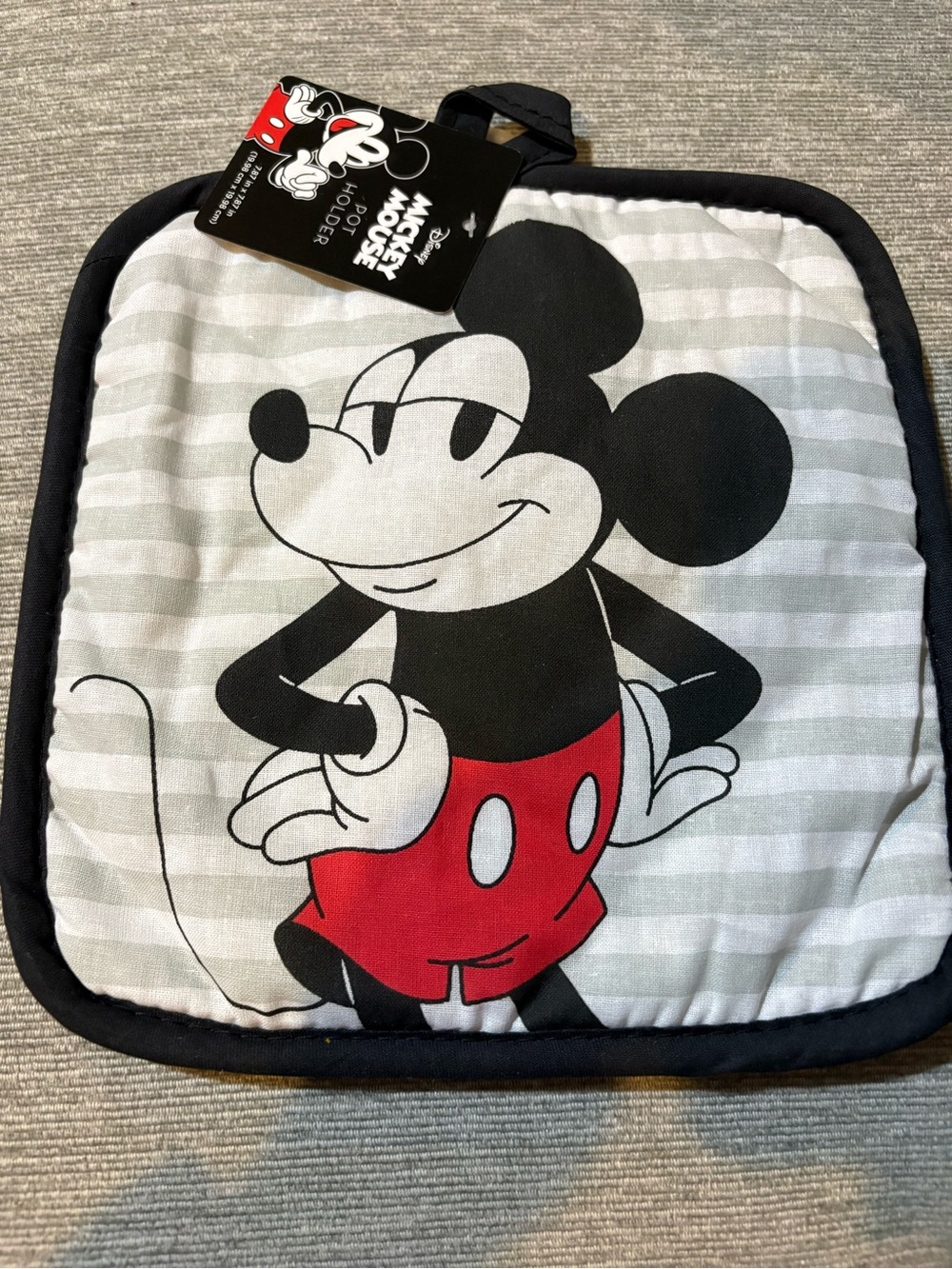 Disney Mickey Mouse Red & Black Potholder - NWT